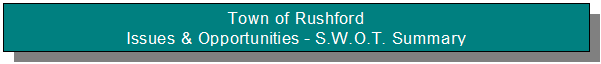 Text Box: Town of Rushford
Issues & Opportunities - S.W.O.T. Summary
